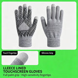 Heart‑Print Non‑Slip Touch‑Screen Outdoor Sport Gloves Trendy Grip for Cycling Hiking Motorbike Tour Activity 2 Pcs Light Grey One Size Ideal Christmas Gift In Australia - Darrahopens
