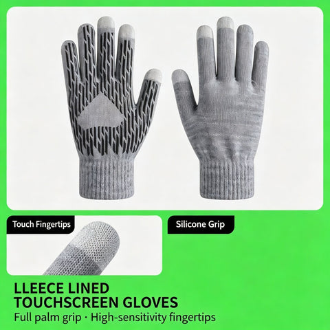 Heart‑Print Non‑Slip Touch‑Screen Outdoor Sport Gloves Trendy Grip for Cycling Hiking Motorbike Tour Activity 2 Pcs Light Grey One Size Ideal Christmas Gift In Australia - Darrahopens