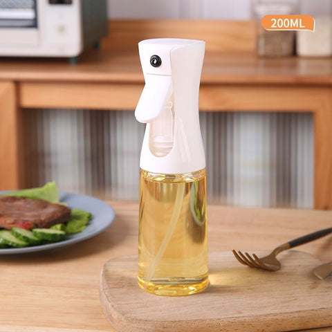 Press‑Type Atomizing Oil Sprayer Bottle Transparent Plastic Cooking Oil Dispenser for Air Fryer Fitness Portion Control 200ml White Ideal Christmas Gift In Australia - Darrahopens