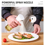 Press‑Action Oil Mist Sprayer Transparent Plastic Oil Dispenser for Air Fryer Fitness Fat‑Control Cooking 200ml Black Great Christmas Present