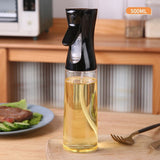 Push‑Type Mist Oil Sprayer Transparent Plastic Cooking Oil Bottle Fitness Diet Portion Control for Air Fryer 500ml Black Nice Christmas Present In Australia - Darrahopens
