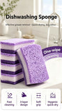 Premium Seaweed Sponge Scouring Pad Double Sided Cotton Kitchen Dish Washing Cloth Non Scratch Purple 1 Piece Ideal Christmas Gift In Australia - Darrahopens
