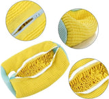 Washing Machine Shoe Laundry Bag Scratch Resistant Shoe Wash Pouch Prevent Deformation Home Use Yellow 2 Pcs Great Christmas Present