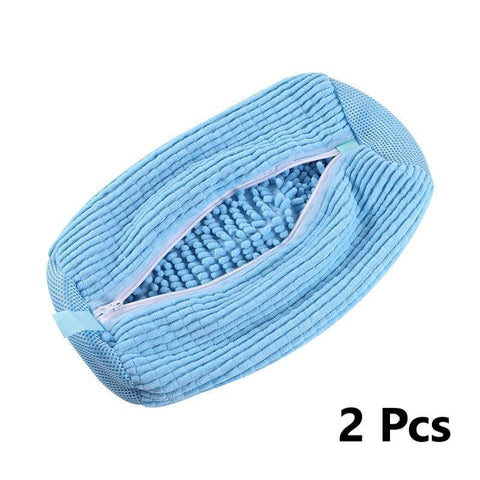 Machine Washable Shoe Protector Bag Anti-Wrinkle Shoe Washing Pouch Home Laundry Use Sky Blue 2 Pcs Suitable for Christmas Gifting