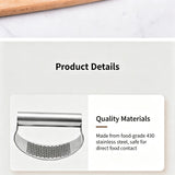Ring-Style Stainless Steel Garlic Press Manual Garlic Crusher Home Kitchen Garlic Mincer Masher Tool Ideal Christmas Gift