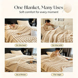 Fluffy Bunny Fleece Long Nap Blanket Thick Flannel Milk Fleece Office Leg Cover Starry Blue 120×200cm Ideal Christmas Gift In Australia - Darrahopens
