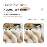 Fluffy Bunny Fleece Long Nap Blanket Thick Flannel Milk Fleece Office Leg Cover Starry Blue 120×200cm Ideal Christmas Gift In Australia - Darrahopens