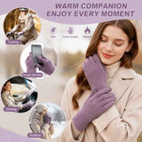 Purple 3 Stripes Women's Thermal Touch Screen Cycling Gloves In Australia - Darrahopens
