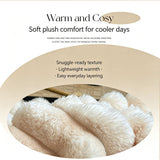 Plush Bunny Fleece Single Wide Blanket Thick Flannel Sofa Nap Throw Off White 180×200cm for Christmas Gifting In Australia - Darrahopens