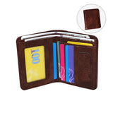 Sleek PU Leather Men Bifold Wallet Classic Short Card Holder Coin Pocket Minimalist Coffee Popular Christmas Holiday Gift In Australia - Darrahopens