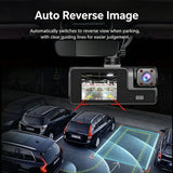 HD Night Vision Car DVR 3 Lens Triple Recording Front Inside Rear Dash Camera Ideal Christmas Gift