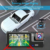Night Vision 3 Channel Car Dash Cam Triple Record Front Cabin Rear with 32G Card Great Christmas Present