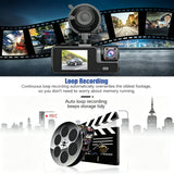 Full HD Car Driving Recorder 3 Camera Triple Recording Front Inside Rear with 64G Card Suitable for Christmas Gifting In Australia - Darrahopens