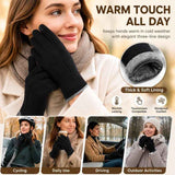Black 3 Stripes Women's Windproof Thermal Cycling Gloves In Australia - Darrahopens