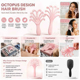 Light Pink Octopus Scalp Massage Brush Gentle Volumising Wet & Dry 1Pcs In Australia - Darrahopens