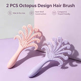 Light Pink & Light Purple Octopus Scalp Brush 2Pcs In Australia - Darrahopens