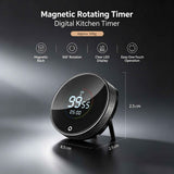 USB Rechargeable Magnetic Rotary Digital Kitchen Timer In Australia - Darrahopens