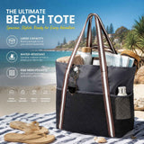 Dark Grey Large Waterproof Beach Handbag Portable Swim Tote Bag In Australia - Darrahopens
