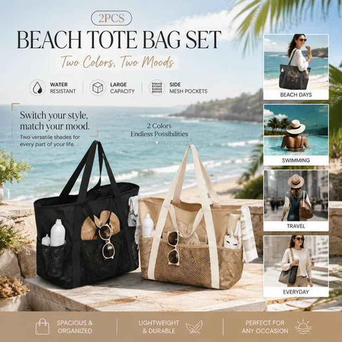 Brown & Solid Black Large Waterproof Swim Storage Tote 2Pcs In Australia - Darrahopens