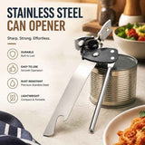 Simple Manual Stainless Steel Can Opener Multi Purpose Kitchen Tool In Australia - Darrahopens