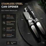 Upgraded Labor Saving Can & Bottle Opener Stainless Steel Household Gadget In Australia - Darrahopens