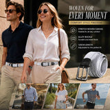 White Elastic Woven Canvas Belt 125cm Unisex Stretch Golf Trouser Strap In Australia - Darrahopens