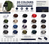 Green Black Color Block Canvas Golf Belt 125cm Elastic Stretch Woven Strap In Australia - Darrahopens