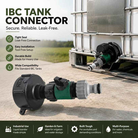 S60*6 Outlet Nipple Connector With Control Valve For IBC Tote In Australia - Darrahopens