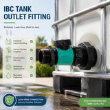 3/4in Tank Base Dual Purpose Control Valve IBC Tote Bottom Fitting In Australia - Darrahopens