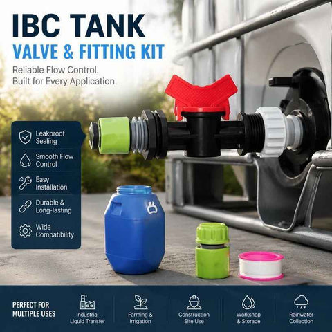 3/4 Inch Tank Base & Tap Valve Set With Garden Hose Connector In Australia - Darrahopens