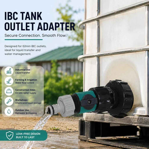 S62 Fine Thread Valve Nipple Connector IBC Liquid Tank Tap Part In Australia - Darrahopens