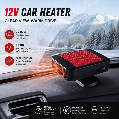 12V Orange Portable Car Heater Quick Heating Auto Defogger In Australia - Darrahopens