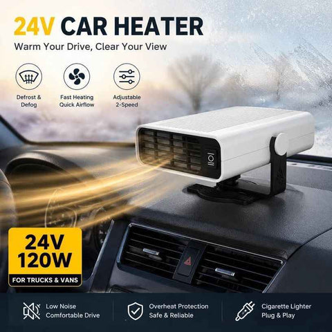 12V Black Silver Car Heater Rapid Heating Windshield Defogger In Australia - Darrahopens