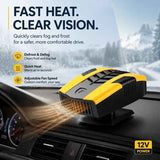 12V Black Universal Car Heater Quick Warm Sedan Heating Tool In Australia - Darrahopens