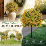 Soft Yellow Faux Eucalyptus Violet Garden Stake Home Shooting Background In Australia - Darrahopens