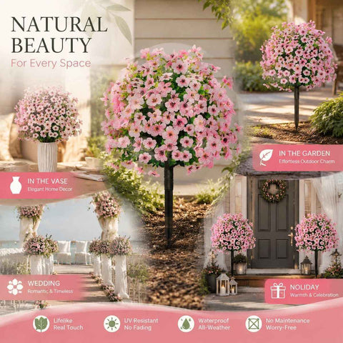 Pastel Pink Artificial Violet Greenery Stems Interior Floral Photo Props In Australia - Darrahopens