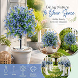 Sky Blue Faux Eucalyptus Violet Yard Stake Indoor Home Decor Stems In Australia - Darrahopens