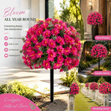 Magenta Morning Glory Faux Stems With Eucalyptus Backyard Photo Decor In Australia - Darrahopens