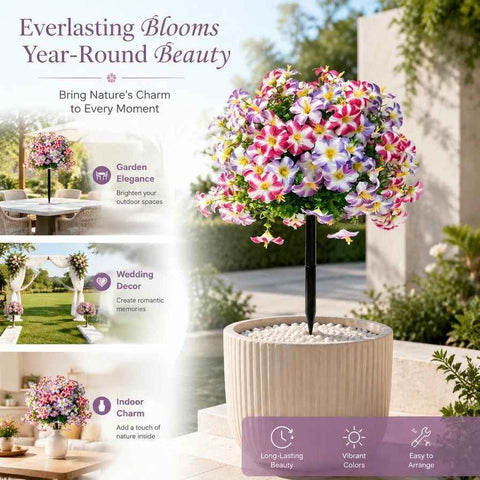 Mixed Shade Morning Glory Artificial Stems Eucalyptus Floral Styling Prop In Australia - Darrahopens
