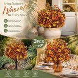 Mixed Autumn Artificial Eucalyptus Violet Stems Set of 3 Garden Stake Photo Decor In Australia - Darrahopens
