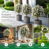 Cream White Artificial Flower Stems 3Pcs Portrait Shoot Backyard Ornament In Australia - Darrahopens