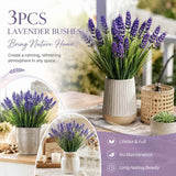 Purple 7 Fork Artificial Lavender Bouquet Spring Grass Fake Flower Decor 3 Pack In Australia - Darrahopens
