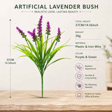 Lotus Pink 7 Stem Faux Lavender Stems Indoor Outdoor Garden Ornament Set of 3 In Australia - Darrahopens