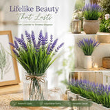 Purple 7 Fork Faux Lavender Spring Grass Artificial Floral Stems 12 Pack In Australia - Darrahopens