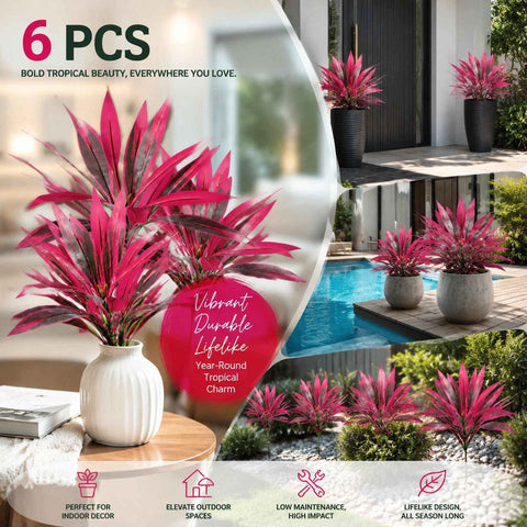 Purple Artificial Dracaena Tree Table & Backyard Decor 6 Pack In Australia - Darrahopens