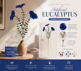 Blue Faux Eucalyptus Pansy Fake Flower Stems Yard Landscape Decor 20 Pack In Australia - Darrahopens