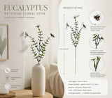 White & Red Mixed Artificial Eucalyptus Pansy Stems Patio Display 20 Pack In Australia - Darrahopens