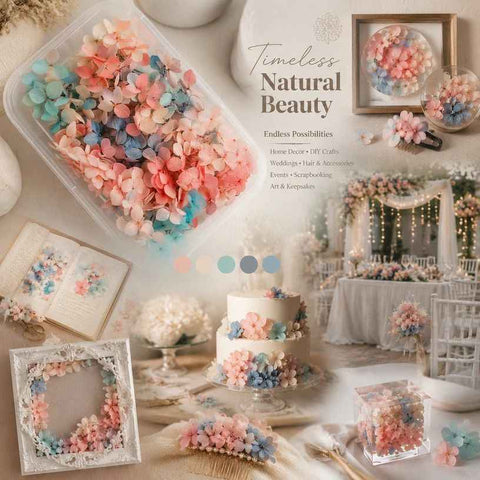 Gradient Preserved Hydrangea DIY Craft Dried Flower Material Dreamy Tone 5g Box In Australia - Darrahopens