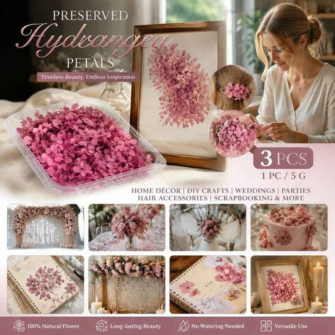Purple Cloud Gradient Preserved Hydrangea Resin Craft Flower Set of 3 Boxes In Australia - Darrahopens