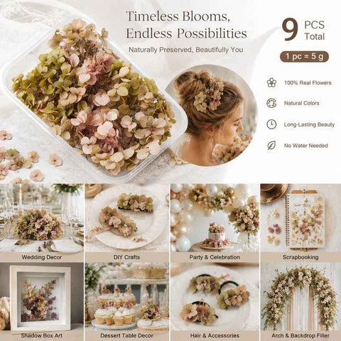 Agate Blue Preserved Hydrangea Gradient DIY Wedding Floral Bulk Pack 9 Boxes In Australia - Darrahopens